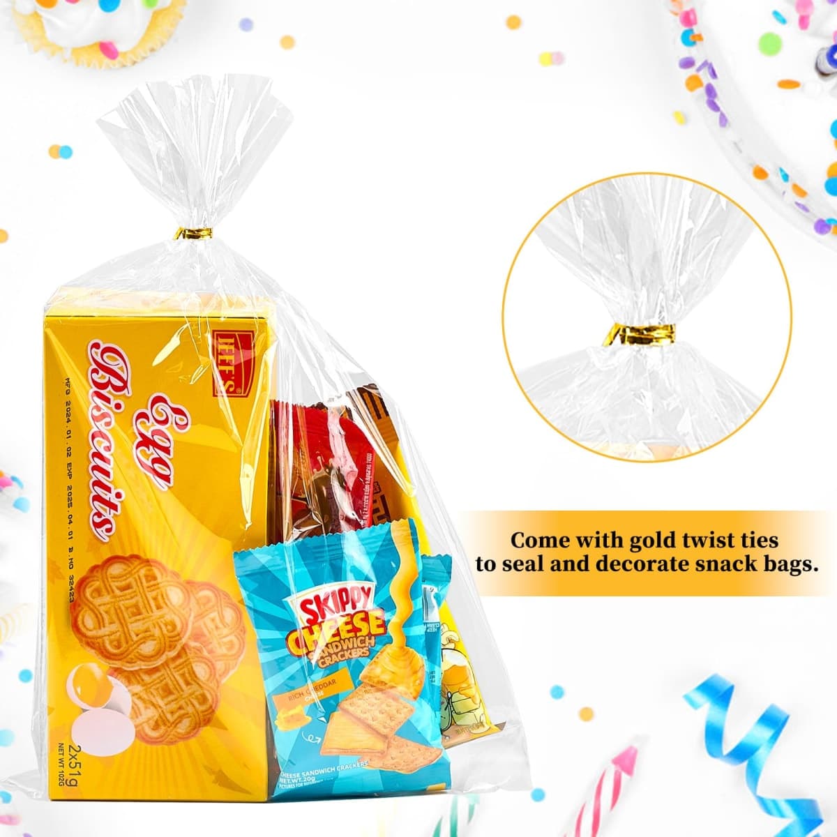 Ohuimrt 100 PCS Cellophane Bags, 10 x 14 Inch thumbnail 3
