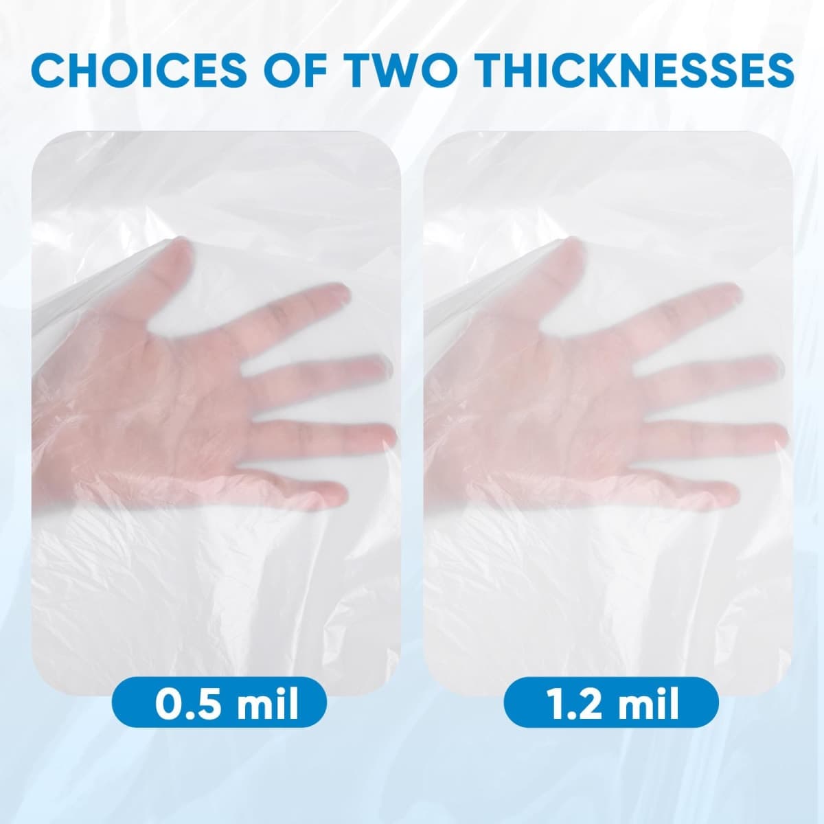 TICONN 12 x 9 Ft Plastic Drop Cloth for Painting, Waterproof Painters Plastic Sheeting, Painting Tarp for Furniture Cover, Floor Protection (6PK, 0.5Mil) thumbnail 2