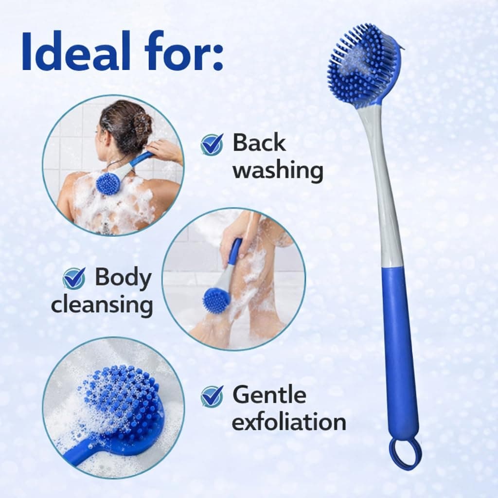 Silicone Dish Brush 12” – Long Handle Kitchen Scrubber thumbnail 4