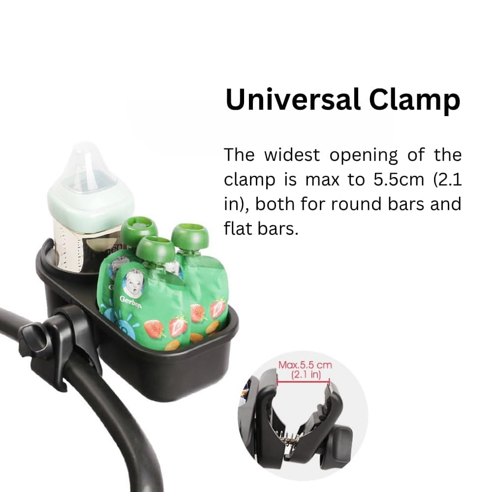 LUFFCABO Universal Snack Tray for Stroller with Cup Holder, 2 in 1 Stroller Tray with Cup Holder, Baby Travel Gear Attachment Accessories thumbnail 4