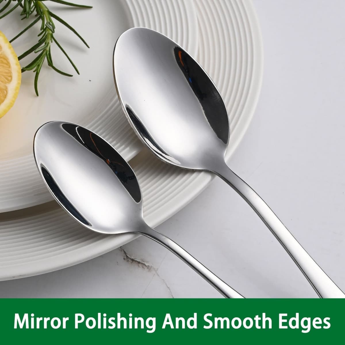 8-Piece 6.7 Inches Stainless Steel Tea Spoon,Durable Dishwasher Safe Teaspoons,Silverware Dessert Spoons for Kitchen,Small Spoons for Restaurant,Hotel thumbnail 3