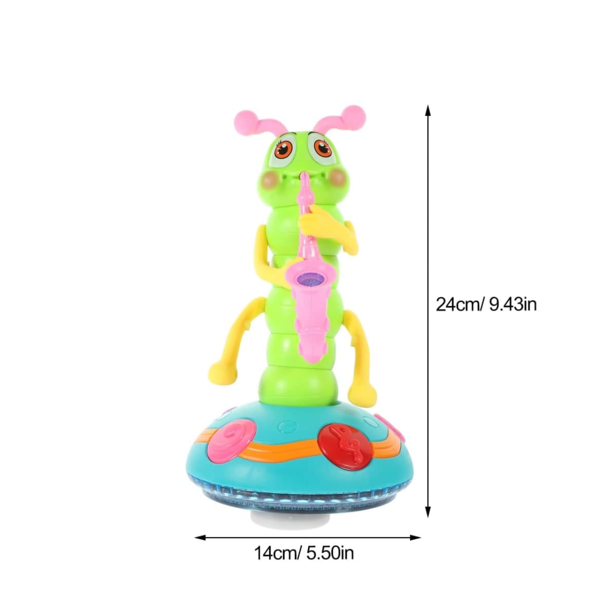 Toddmomy Baby Musical Caterpillar Toy Electric Crawling Toy for Infant Plastic Early Learning Plaything Easy to Hold Smooth Surface Assorted Color 9.44 X 5.51 X 5.51 in 1 Pack(Ramdom Color) thumbnail 5
