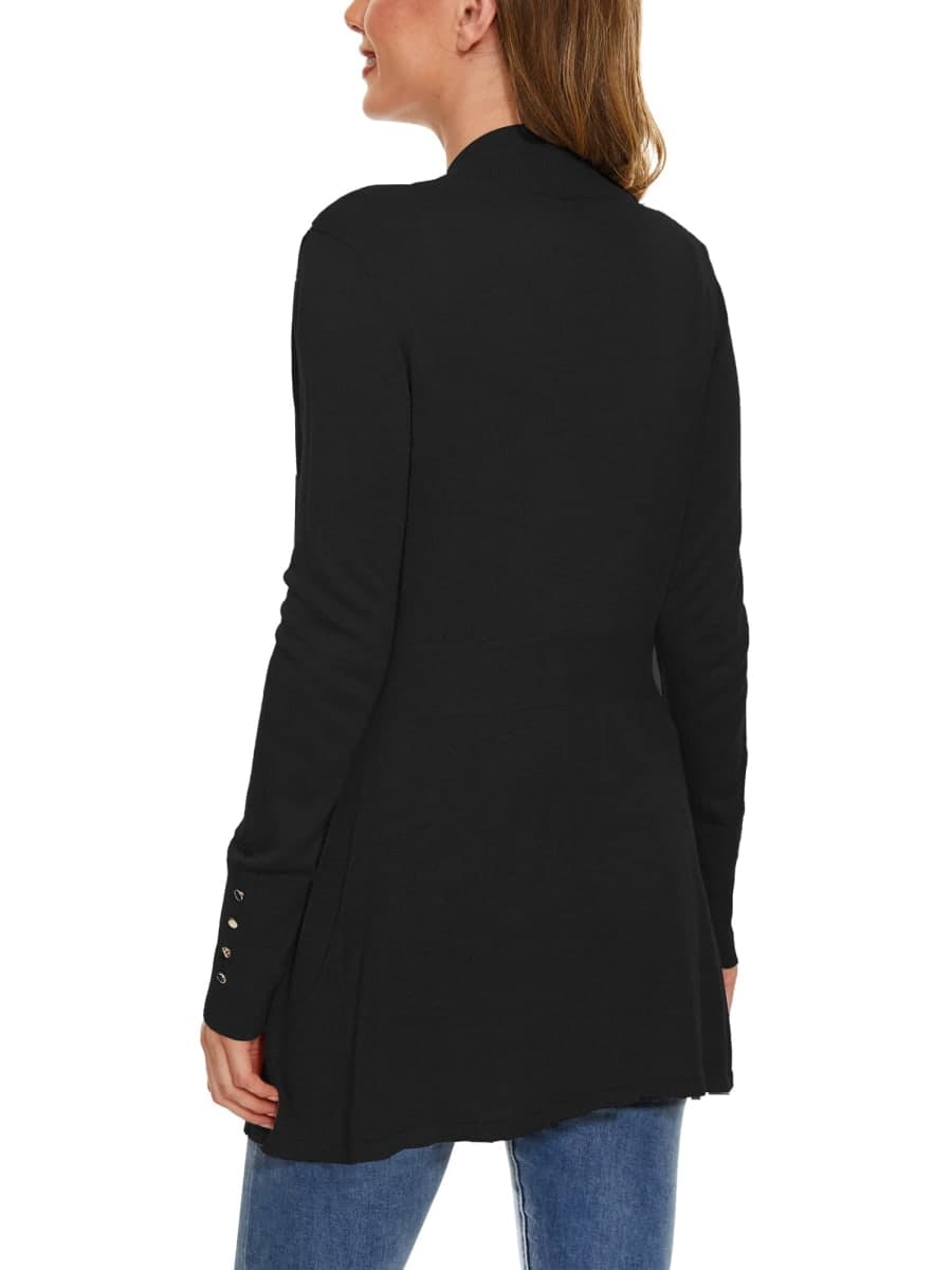 ROW 8 ROW Women Long Knit Cardigan Lightweight Open Front Sweaters, Black, X-Large thumbnail 4