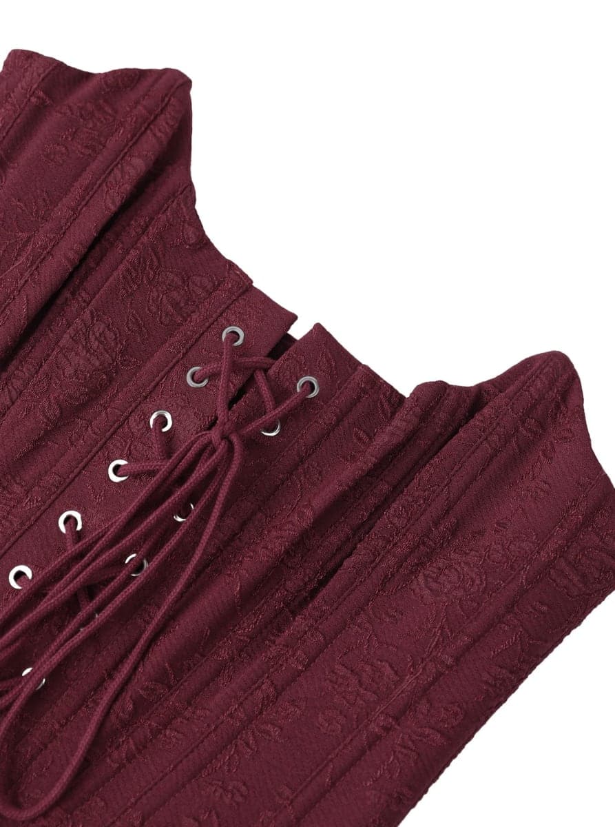 Benfoly Corset Tops for Women Crop Tank Bustier Tie Up Sleeveless Floral Lace Embroidery Hook Front Sexy Summer Going Out Top Y2K thumbnail 4