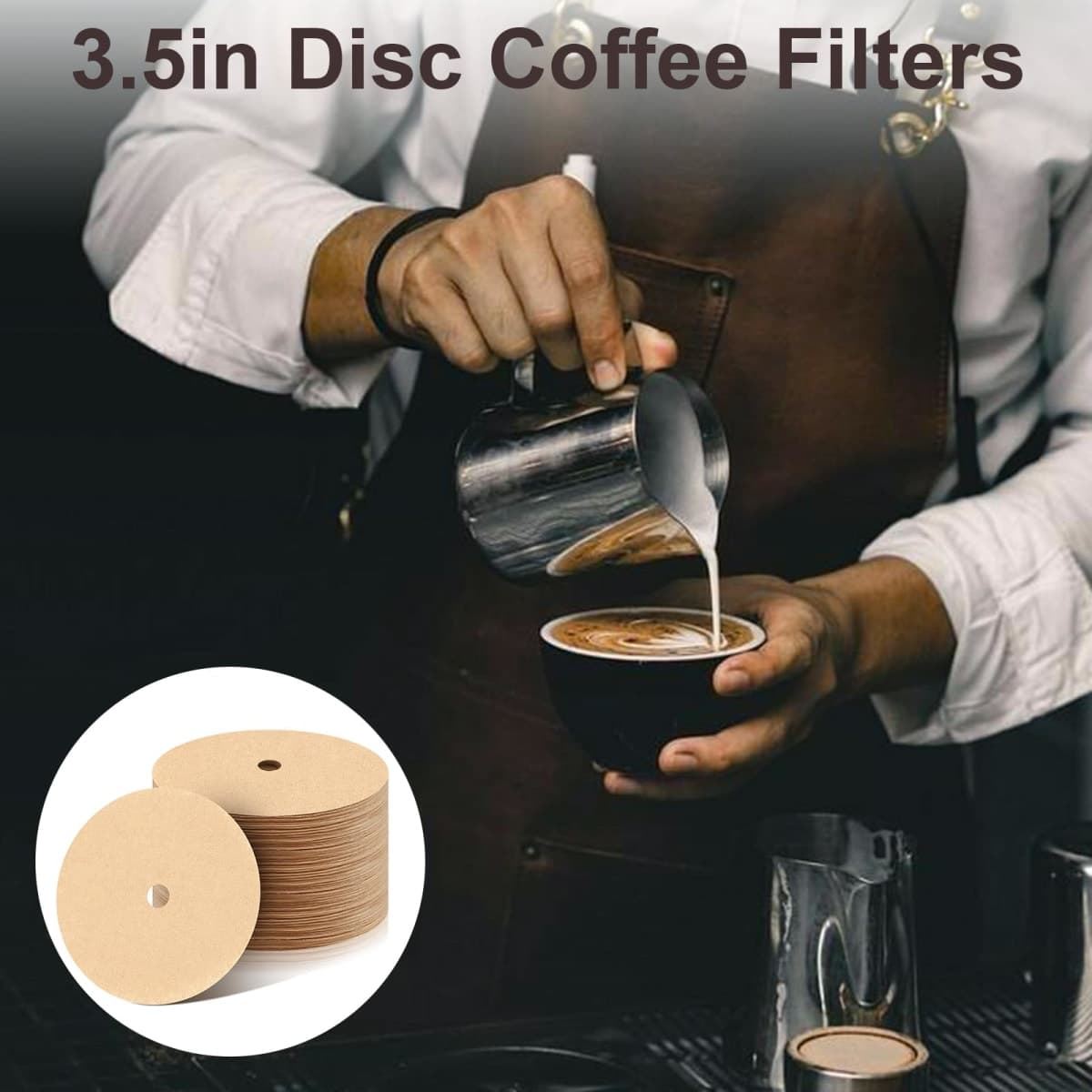 300Pcs Percolator Coffee Filters, 3.5in Disc Disposable Coffee Filters, thumbnail 5