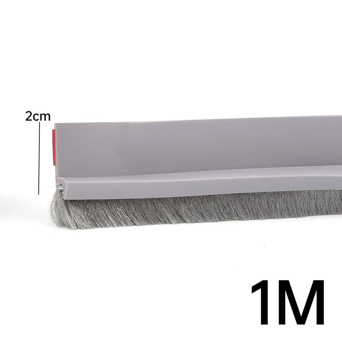 Door Bottom Brush Seal Strip with Brush Dust Prevent Rubber Blocker Insect Proof Reduce Noise Self Adhesive Seal Strips (Grey) thumbnail 2