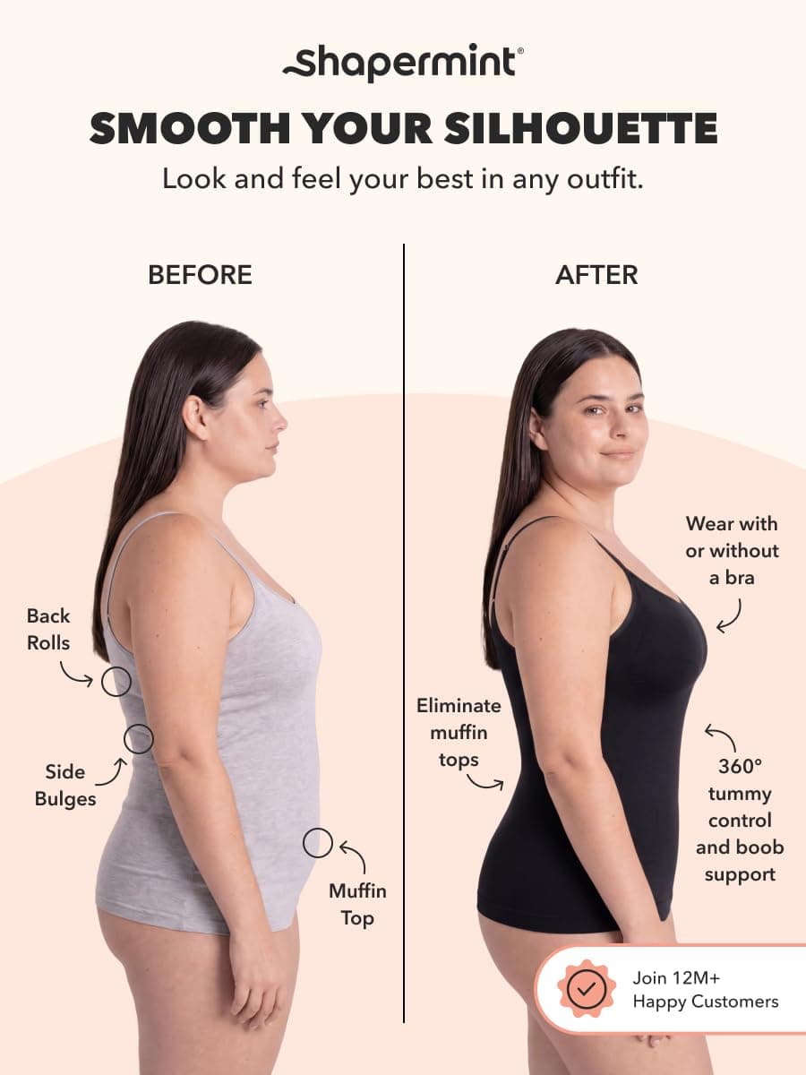 SHAPERMINT High Compression Womens Tops - Scoop Neck Cami - Tank Top for Women, Camisole for Women thumbnail 5