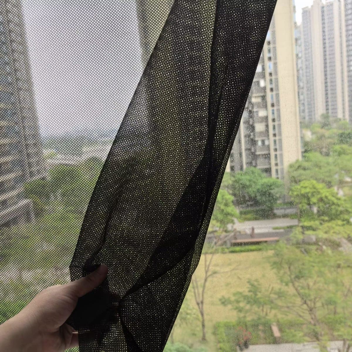 YESUS Sunshade Mesh UV Protection Fabric with Suction Cups No Glue No for Window Outdoor and Indoor Garden Patio Car Sunlight Blocker (63" W x 118" L) thumbnail 2