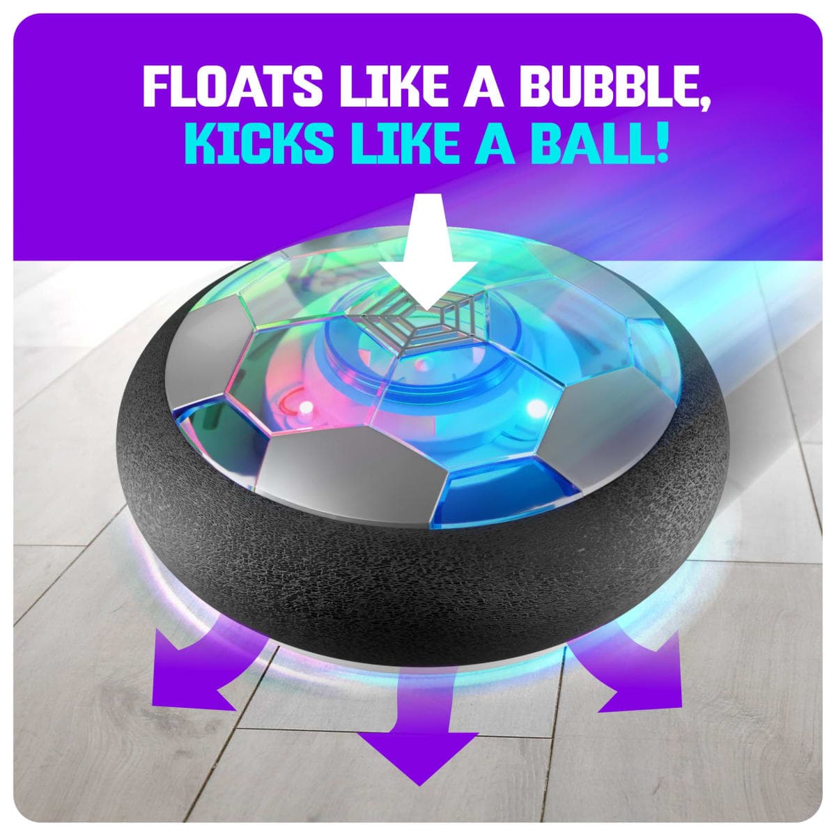 Ninja Blast Hover Soccer Ball for Kids - Boy Birthday Gifts - Indoor Toy Games Gift for Boys Age 6, 7, 8, 9, 10, 11, 12 Year Old - Light-Up Toys Game for Kid - 6-8, 8-12 - Gifts for 8 Year Old Boy thumbnail 2