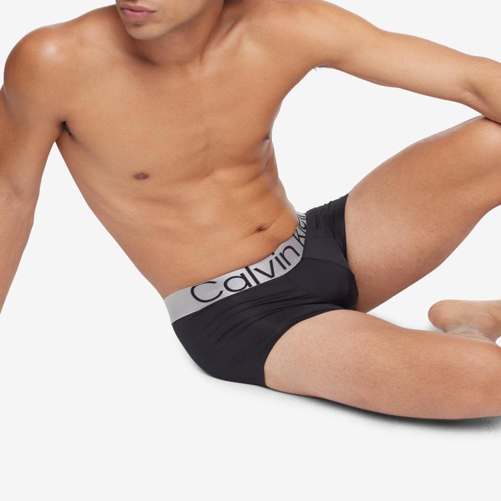 Calvin Klein Men's Reconsidered Steel Micro Trunk (3 Pack), 3 Black, Large thumbnail 4