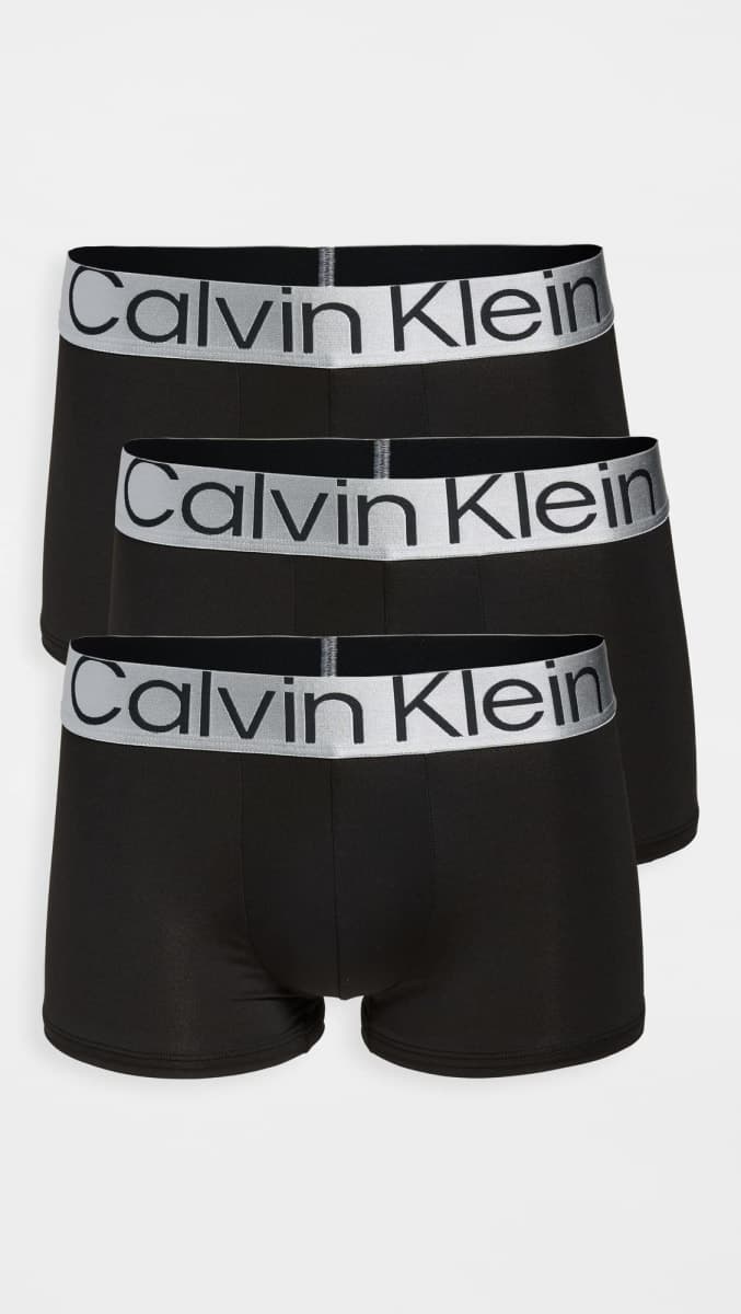 Calvin Klein Men's Reconsidered Steel Micro Trunk (3 Pack), 3 Black, Large thumbnail 5