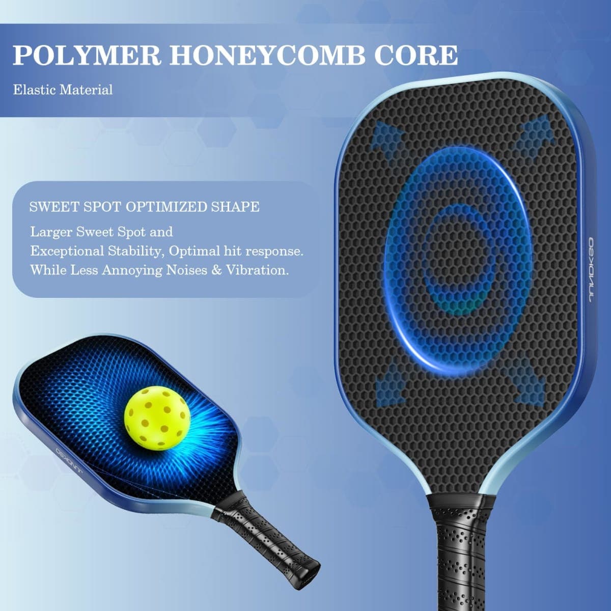 JUNDKSO Pickleball Paddles Set of 2 - Composite Carbon Fiber Pickle Ball Paddle - USAPA Approved Pro Pickle Racket - Portable Outdoor Sports Equipment - Men's and Women's Training or Game Gift Set thumbnail 4