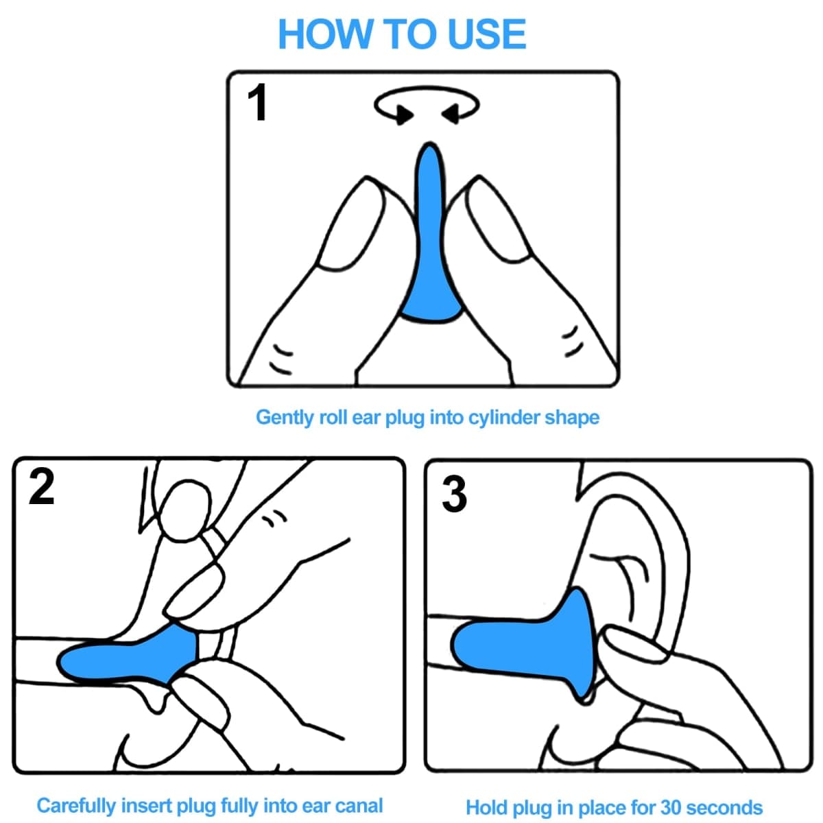 Ear Plugs for Sleeping Noise Cancelling - 40dB Ear Plugs for Noise Reduction - Calmer Earplugs for Concert Sleep Travel Study Work - Hearing Protection Sound Blocking - Blue 10 Pairs in 2 Cases thumbnail 3