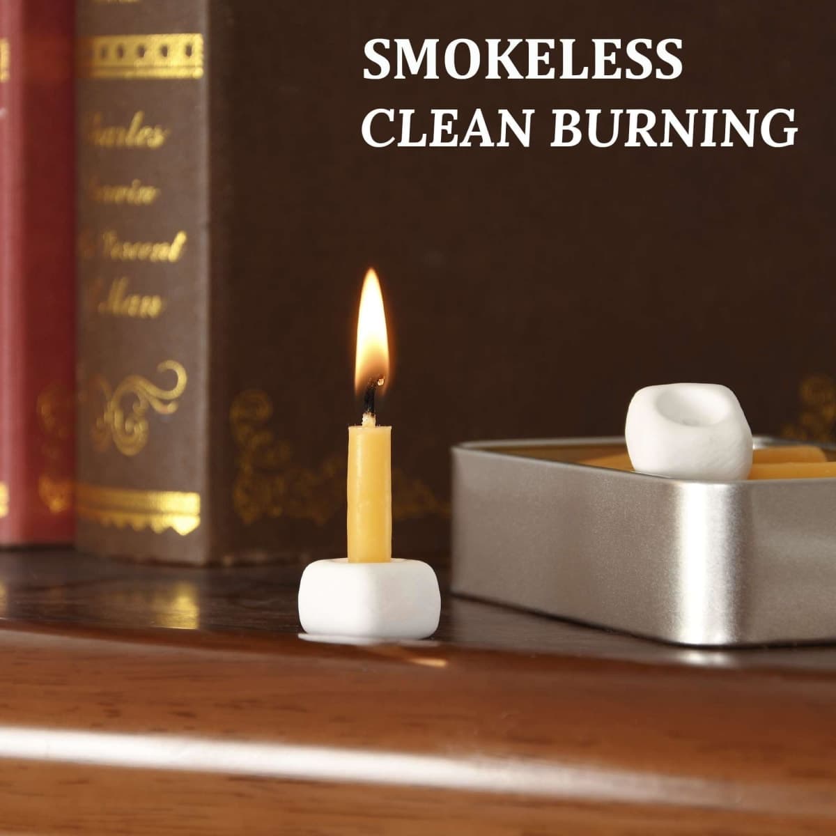 20 Minute Mini Candles Set,2.6 Inch Small Bees Wax Taper Meditation Candles 40Pcs,Candles Smokeless,Dripless for Home,Womens Gifts Yogas-Yellow thumbnail 5