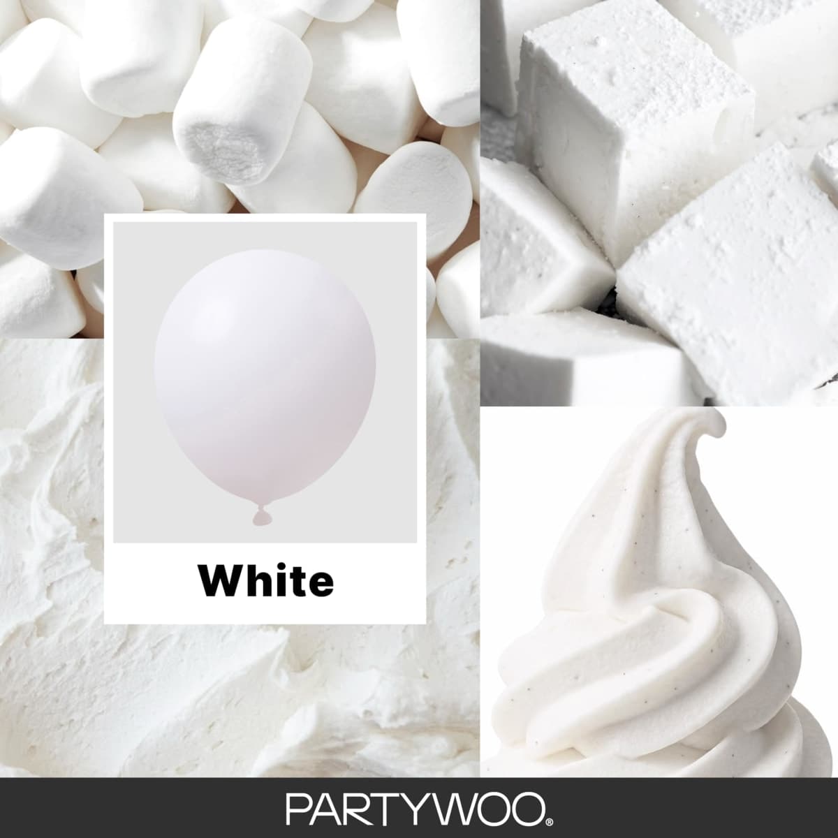 PartyWoo White Balloons 100 pcs Different Sizes Pack of 36 18 12 10 5 Inch Matte White Latex Balloon Arch Kit Garland for Wedding Bridal Graduation Baby Shower Birthday Party Decorations White-Y13 thumbnail 2