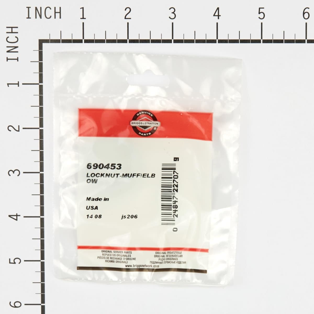 Briggs & Stratton OEM 690453 replacement locknut-muff/elbow thumbnail 4