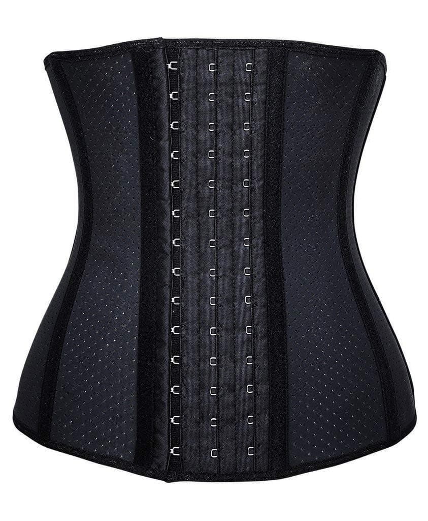 YIANNA Breathable Waist Trainer for Women Underbust Latex Sport Girdle Corsets Cincher Hourglass Body Shaper, (Black, XL) — image 1