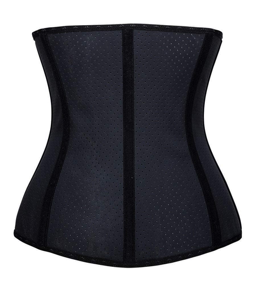 YIANNA Breathable Waist Trainer for Women Underbust Latex Sport Girdle Corsets Cincher Hourglass Body Shaper, (Black, XL) thumbnail 2