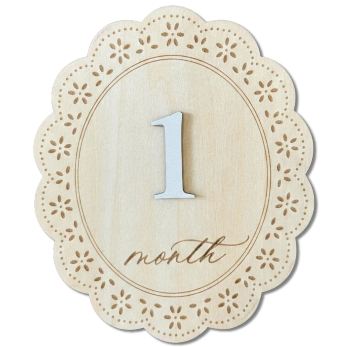 Baby Girl Monthly Milestone Signs, 1-12 Monthly Baby Milestone Girl, Newborn Photography Props Double-Sided, Nursery Decor for Girls (M03) — image 1