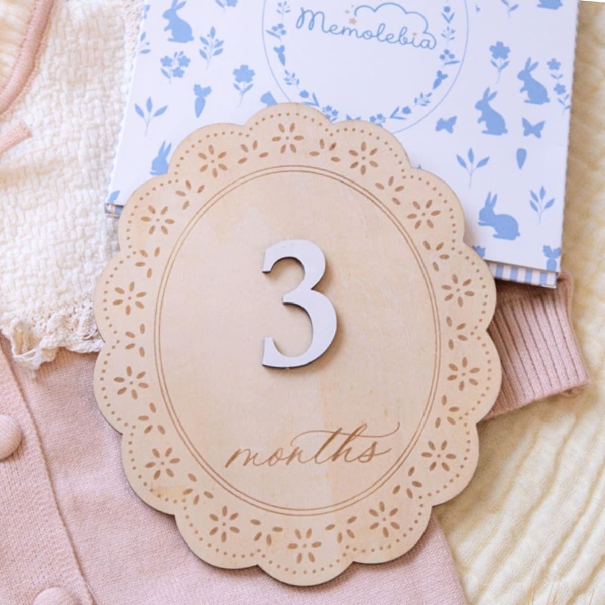 Baby Girl Monthly Milestone Signs, 1-12 Monthly Baby Milestone Girl, Newborn Photography Props Double-Sided, Nursery Decor for Girls (M03) thumbnail 5