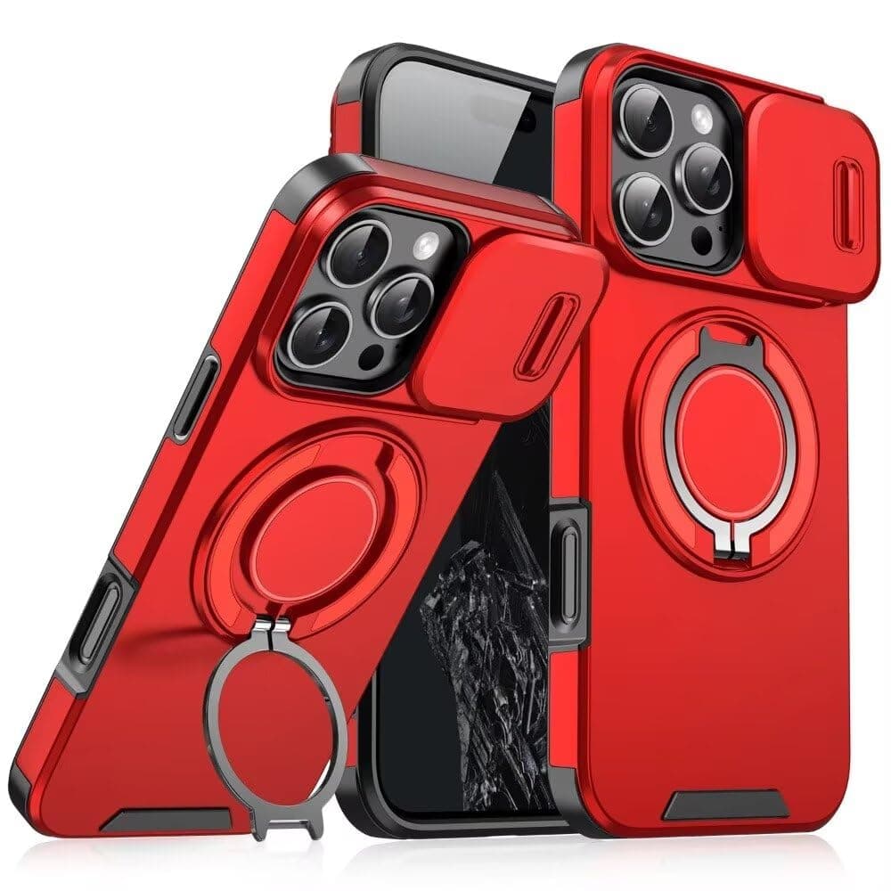 Doulings for iPhone 13 Pro Max Case,Red,Slide Camera Cover,Kickstand — image 1