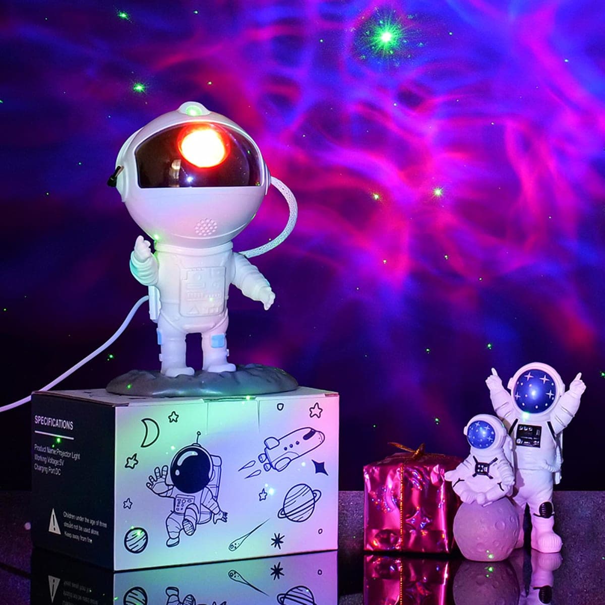 KKUP2U Astronaut Galaxy Projector, Star Projector, Astronaut Light Projector with 8 Colors LED Nebula, Starry Night Light Projector with Remote, Kids Room Decor, Gifts for Kids, Friends, thumbnail 4