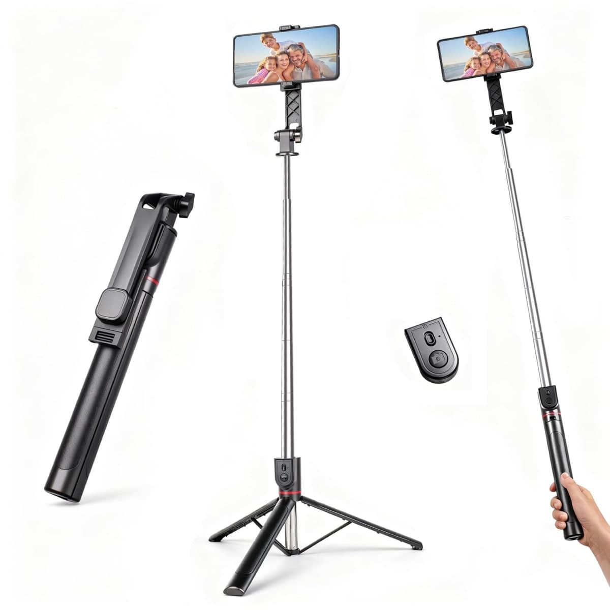 GBFETM 71 Inch Mobile Phone Tripod Selfie Stick for iPhone and Android Phone, Cell Phone Tripod with Wireless Remote Control — image 1