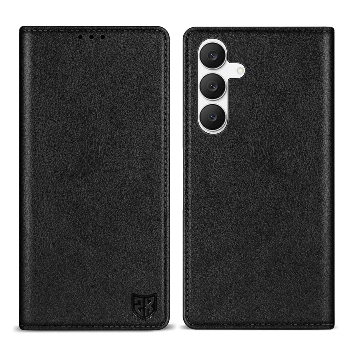 ZZXX for Samsung Galaxy S25 FE Wallet Case with [RFID Blocking] Card Slot Stand Strong Magnetic Leather Flip Fold Protective Phone Case for Samsung Galaxy S25 FE Case Wallet(Black-6.7 inch) — image 1