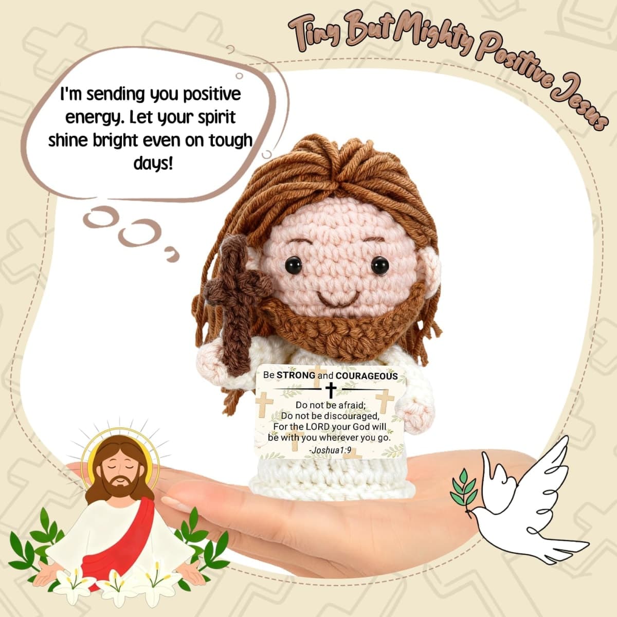 Emotional Support Positive Jesus Crochet thumbnail 2