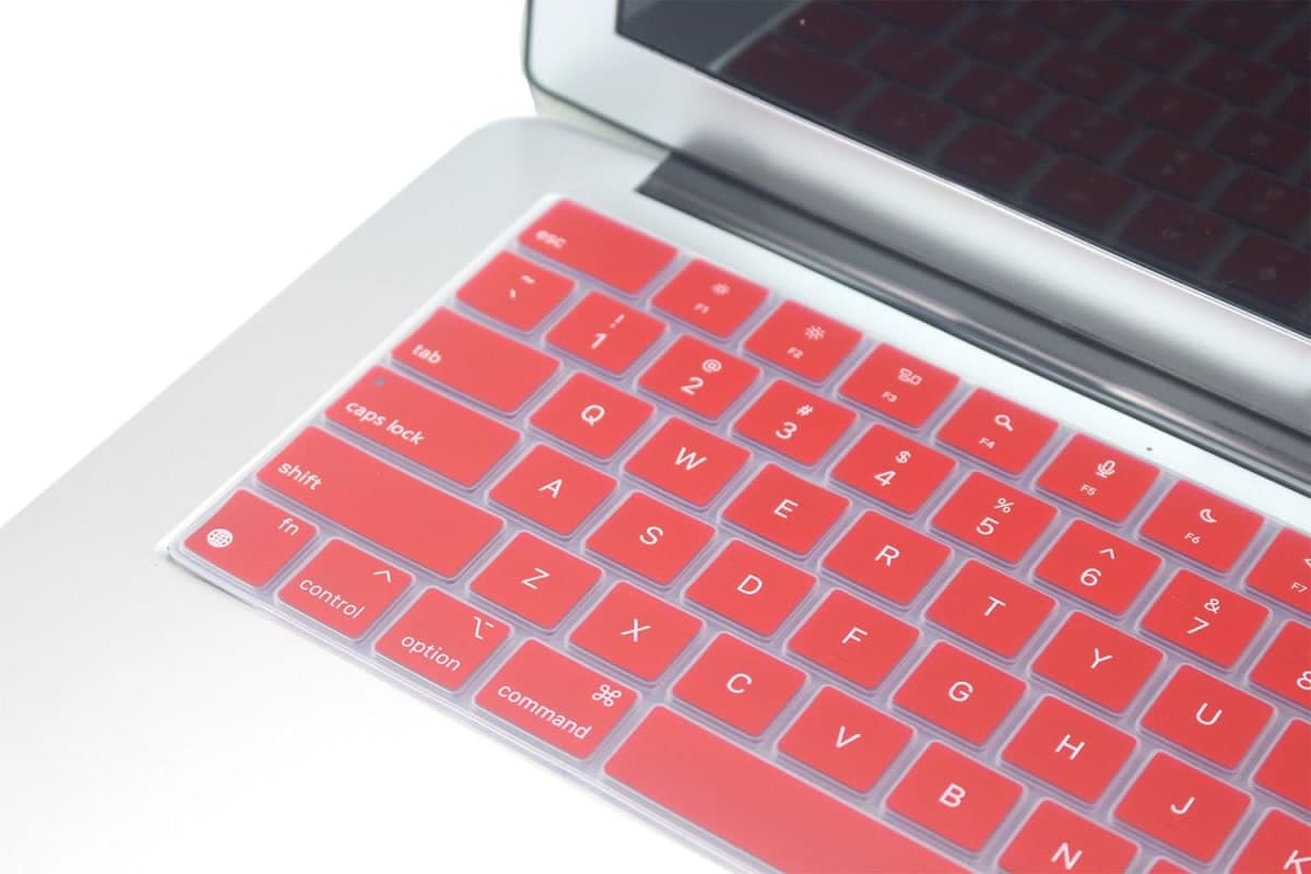 JuYuish Keyboard Skin Compatible with MacBook Air 15 13.6 inch A3114 A2941 A3113 A2681, MacBook Pro 14 & 16 M4 M3 M2 M1 A3112 A3185 A3401 A2918 A2992 A2779 A2442 A3403 A3186 A2991 A2780 A2485 (Red) thumbnail 3