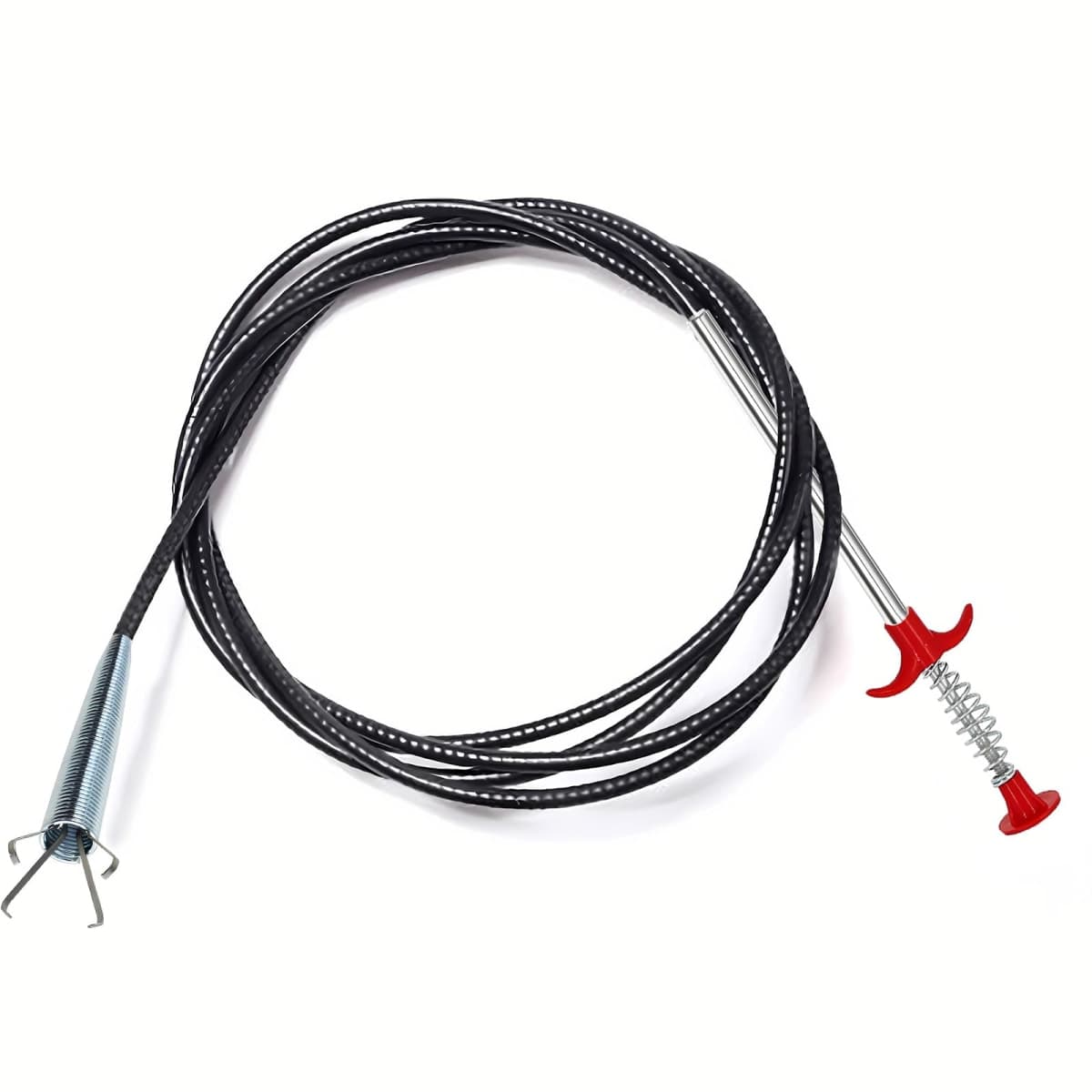 Drain Snake, Drain Clog Remover - Gutter Cleaning Tools Drain Cleaner for Toilet Sewer Shower Kitchen Bathroom Tub Clogged Drains Opener Cleaning Tool, Flexible Grabber Claw Pick Up Reacher (79 inch) — image 1