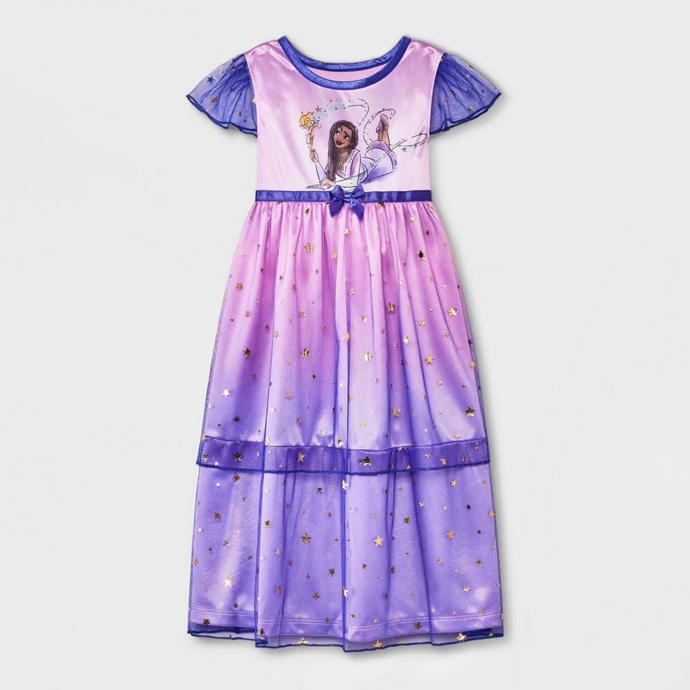 Disney Wish Asha and Magic Star Toddler Girl s Fancy Satiny Tulle Nightgown Gown (Size 3T) thumbnail 2