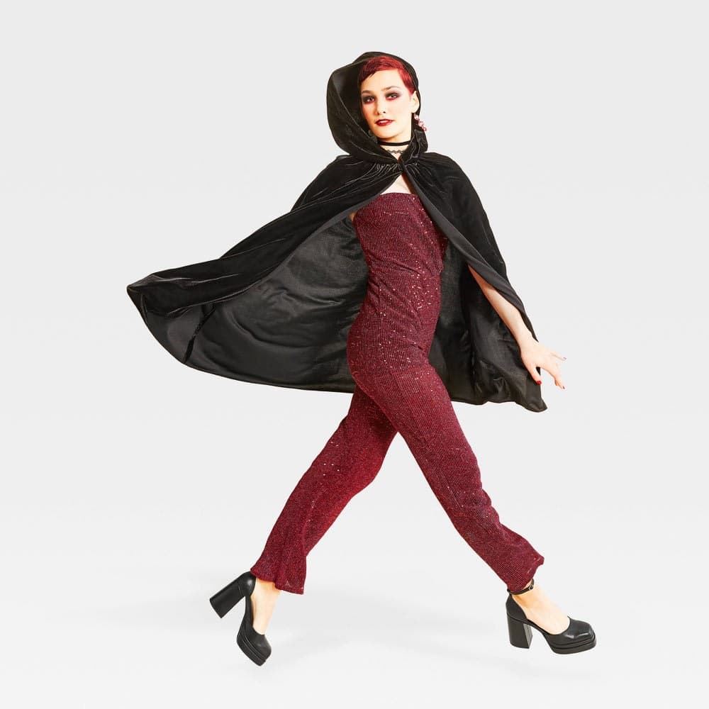 Adult Velvet Black Halloween Costume Cape One Size Fits Most - Hyde and EEK! Boutique™