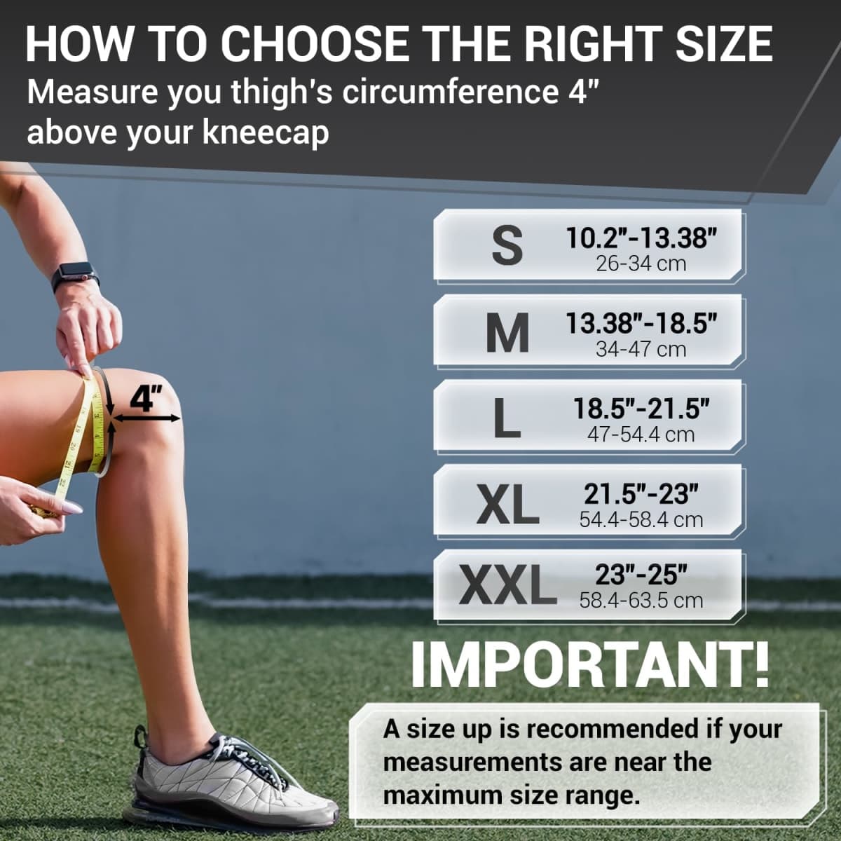 DR. BRACE ELITE Knee Brace with Side Stabilizers & Patella Gel Pads for Maximum Knee Pain Support and fast recovery for men and women-Please Check How To Size Video (Mercury, Medium) thumbnail 2