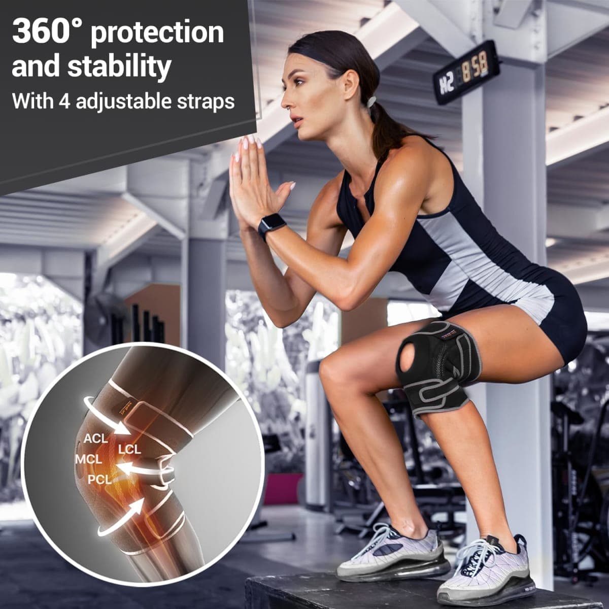 DR. BRACE ELITE Knee Brace with Side Stabilizers & Patella Gel Pads for Maximum Knee Pain Support and fast recovery for men and women-Please Check How To Size Video (Mercury, Medium) thumbnail 5