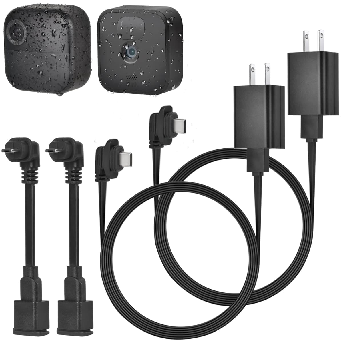 2Pack 10ft/3m Power Cable with Adapter for Blink Outdoor 4 (4th Gen), Blink Outdoor (3rd Gen),Blink XT/XT2, Extension Cable with Micro USB Connector — image 1