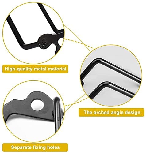 Set of 2 Rear Derailleur Protectors Bicycle Rear Derailleur Protection Bar Iron Protective Films for Bicycle Mountain Bikes Road Bikes Folding Bikes Black thumbnail 3