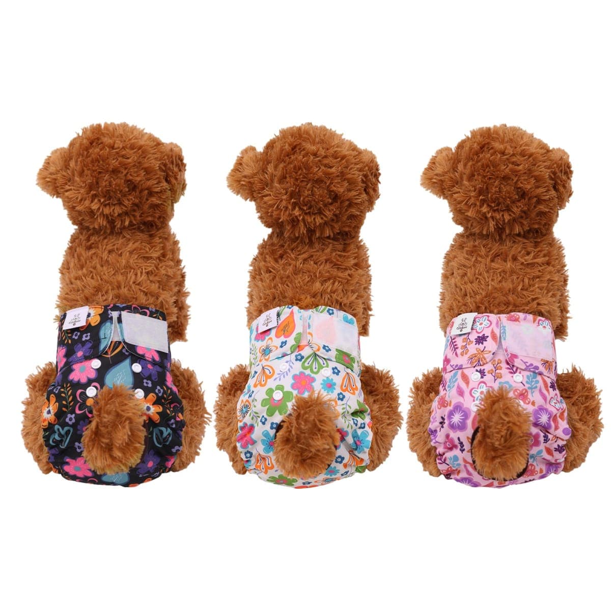 CuteBone Dog Diapers Female Washable Small Medium Large 3 Pack Reusable Doggie Diapers Puppy Period Pants for Doggy Heat Cycle Peeing thumbnail 5
