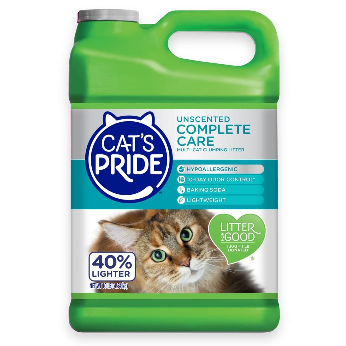 Cat's Pride Premium Lightweight Clumping Litter: Complete Care - Up to 10 Days of Powerful Odor Control - Hypoallergenic - Multi-Cat, Unscented, 10 Pounds — image 1