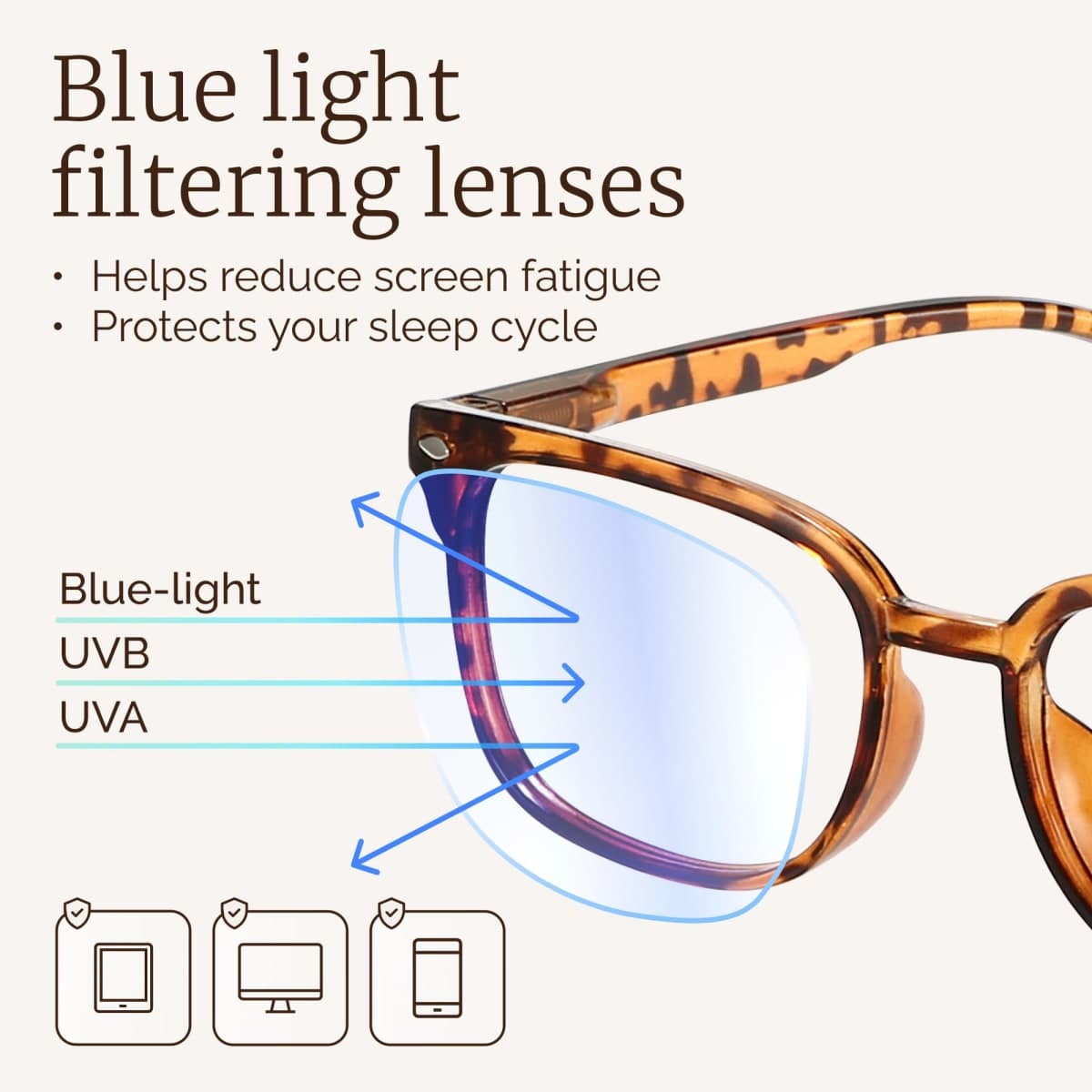 NOVIVON 4 Pack Reading Glasses +2.5 with 2 Cases – Blue Light Blocking Readers for Women & Men, Computer eye glasses, Cheaters thumbnail 4