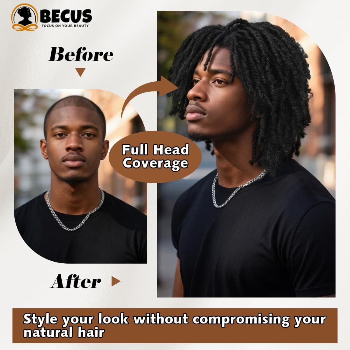 BECUS Curly Wigs Afro Men Wigs for Men Black Wig Soft Short Curly Synthetic Afro Wig Huge for Halloween Party Costume Party Cosplay(5Pcs) thumbnail 3