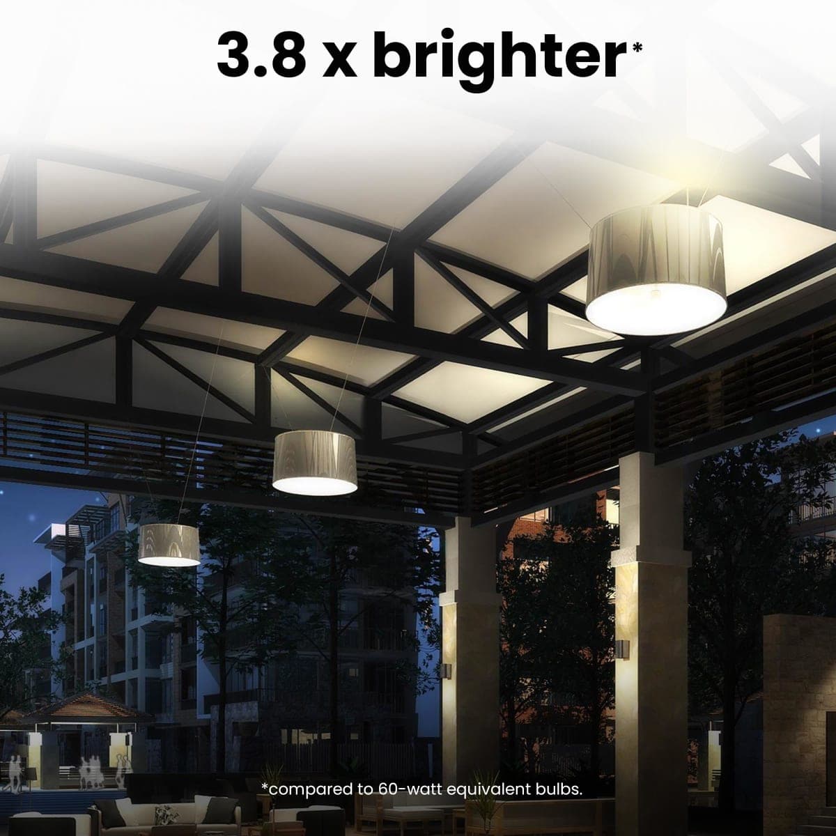 Feit Electric A23 LED Light Bulb, 300W Equivalent, Non-Dimmable, 4060 Lumens, E26 Standard Base, 3000k Soft White, High Output LED Bulb, Damp Rated, 22 Year Lifetime, OM300/830/LED thumbnail 3