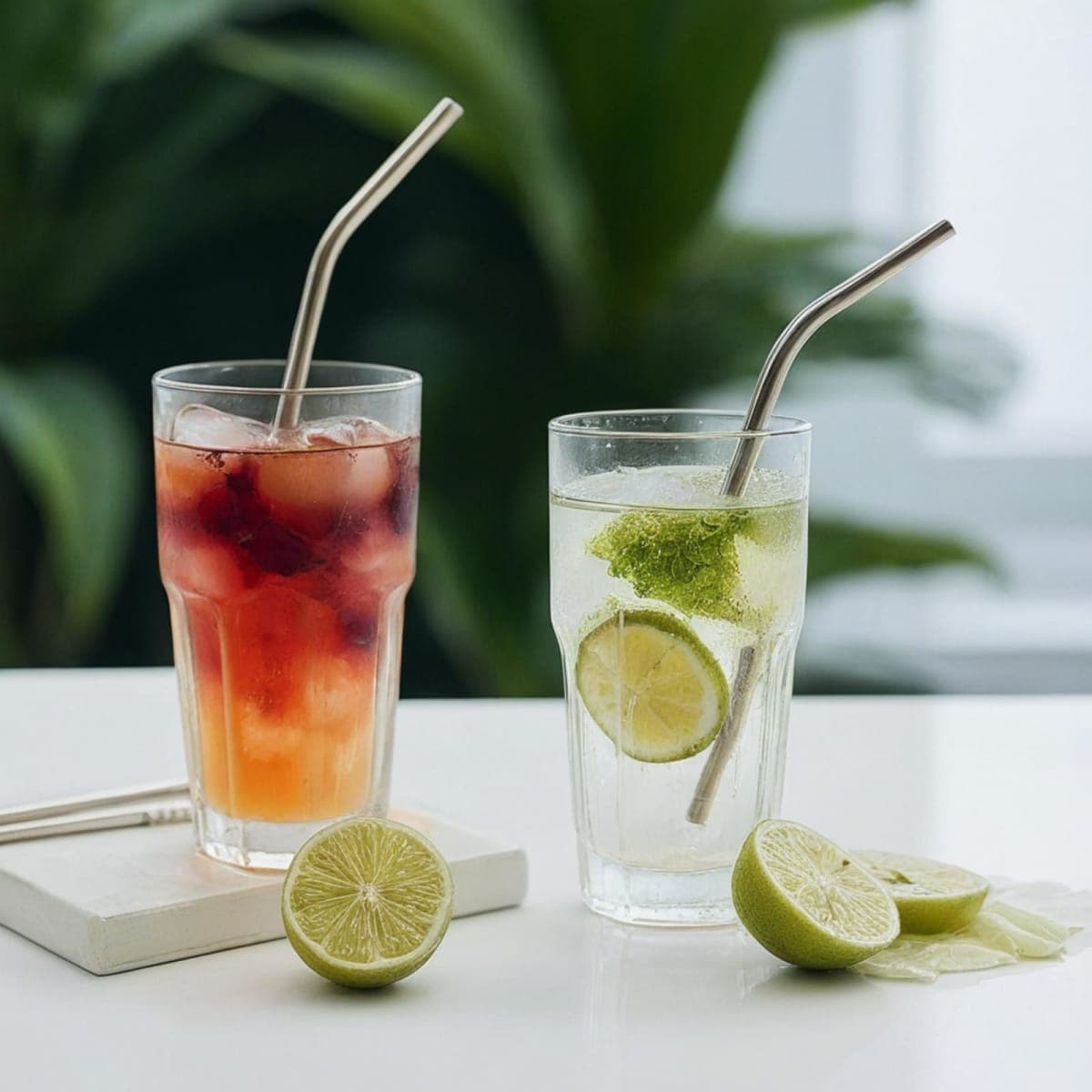 12 Pack of Reusable Stainless Steel Metal Straws, 3 Straight + 3 Bent 10.5 Inch and 3 Straight + 3 Bent 8.5 Inch Metal Straws with 2 Cleaning Brushes for 20 24 30 oz Tumbler Dishwasher Safef thumbnail 4