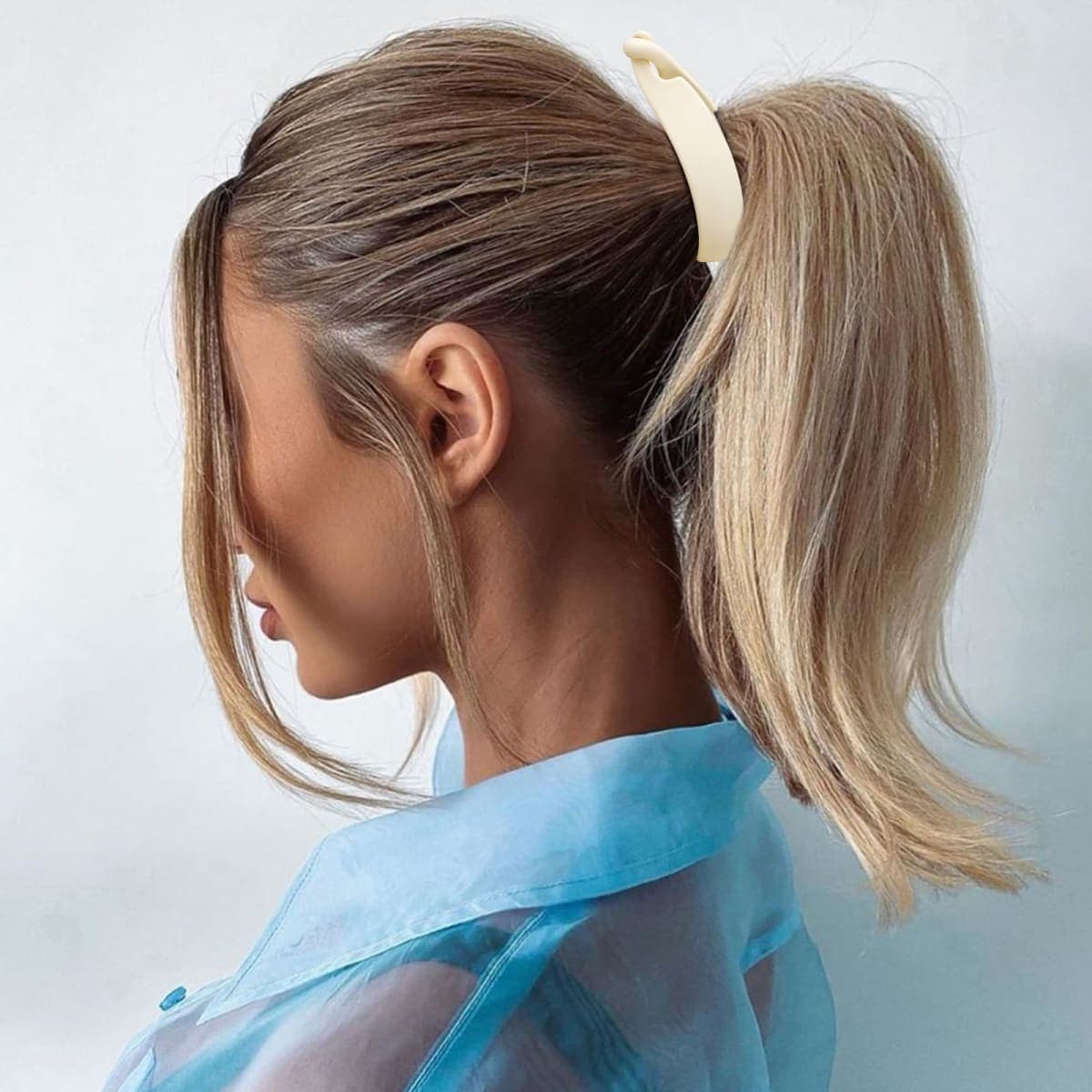 Hapdoo 4Pcs Small High Ponytail Hair Clips, Matte Banana Clips Hair Strong Hold Ponytail Bun Holder, Mini Hair Jaw Clips Barrettes Styling Accessories for Thick Thin Hair Women Girls thumbnail 2
