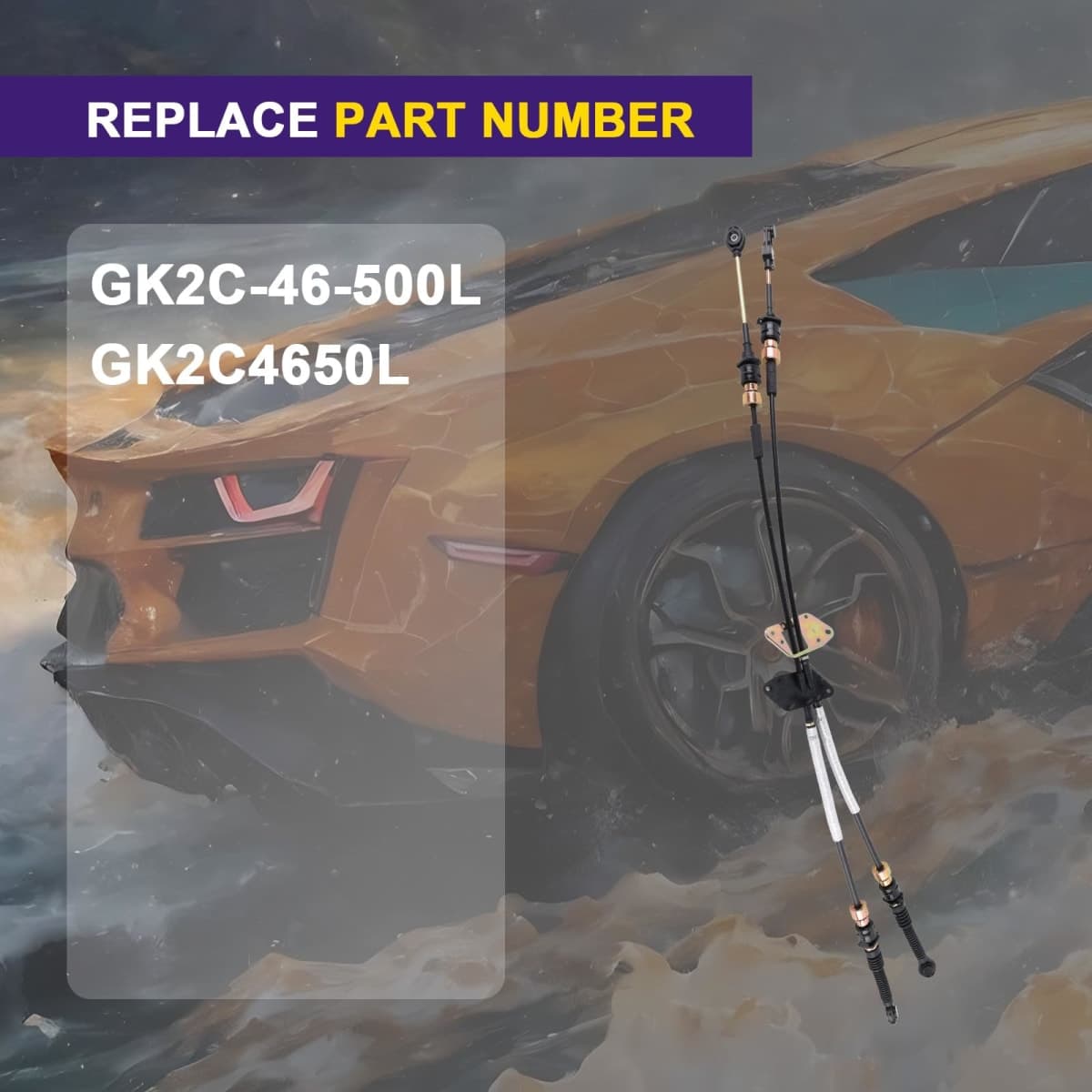 Transmission Gear Shift Cable Replace GK2C-46-500L GK2C4650L thumbnail 4