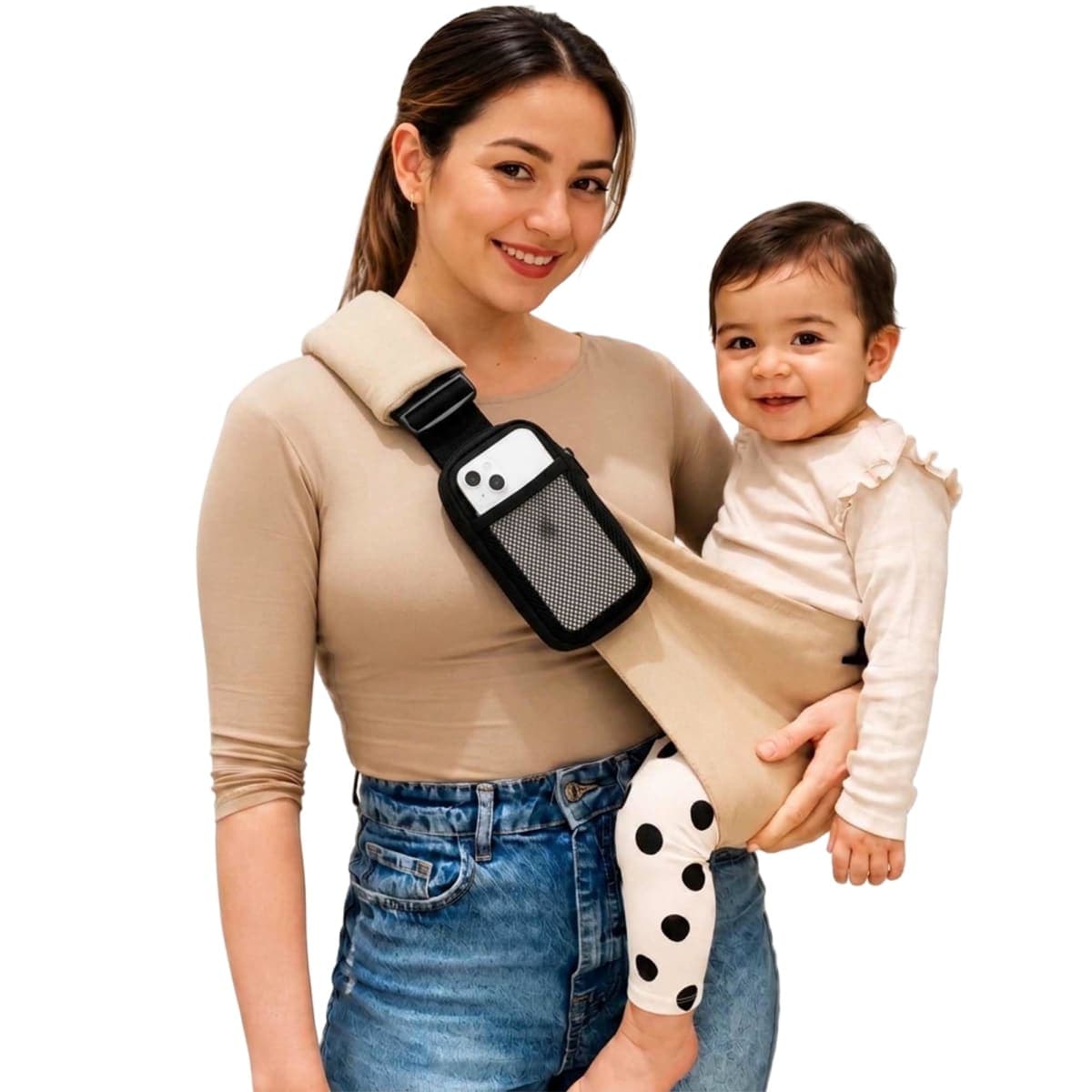 LizaBloom Baby Sling Carrier, Hands-Free Side Hip Baby Carrier (15-44 lbs) — image 1