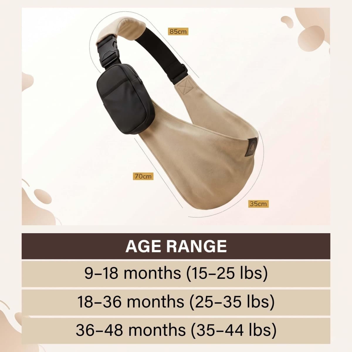 LizaBloom Baby Sling Carrier, Hands-Free Side Hip Baby Carrier (15-44 lbs) thumbnail 4