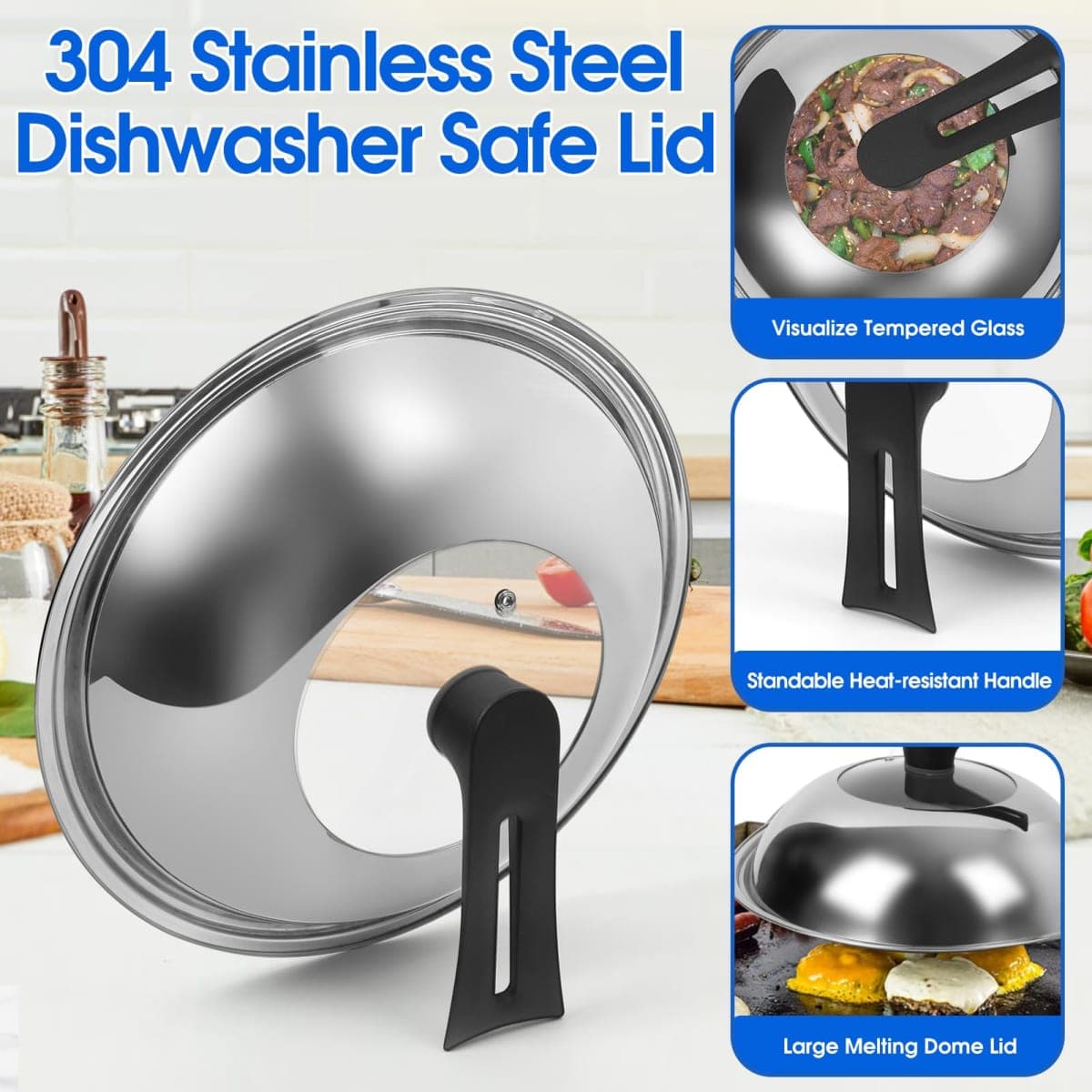Souped Up Recipes 13.4 Inch Carbon Steel Wok for Electric, Induction and Gas Stoves (Lid, Spatula and User Guide Video Included) thumbnail 3