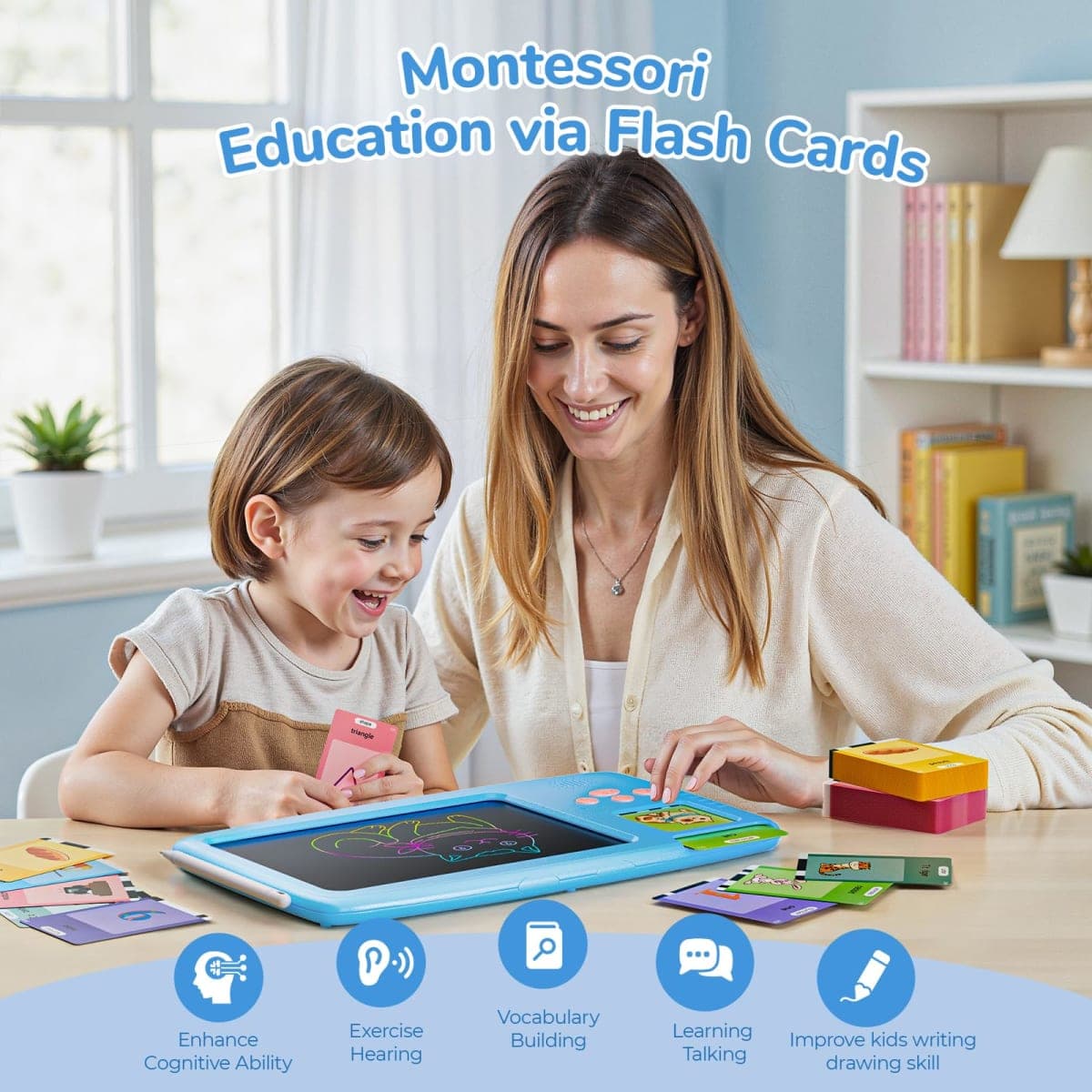 Bilingual panish and English Talking Flash Cards，Pocket Speech Therapy Tools with 512 Words thumbnail 2