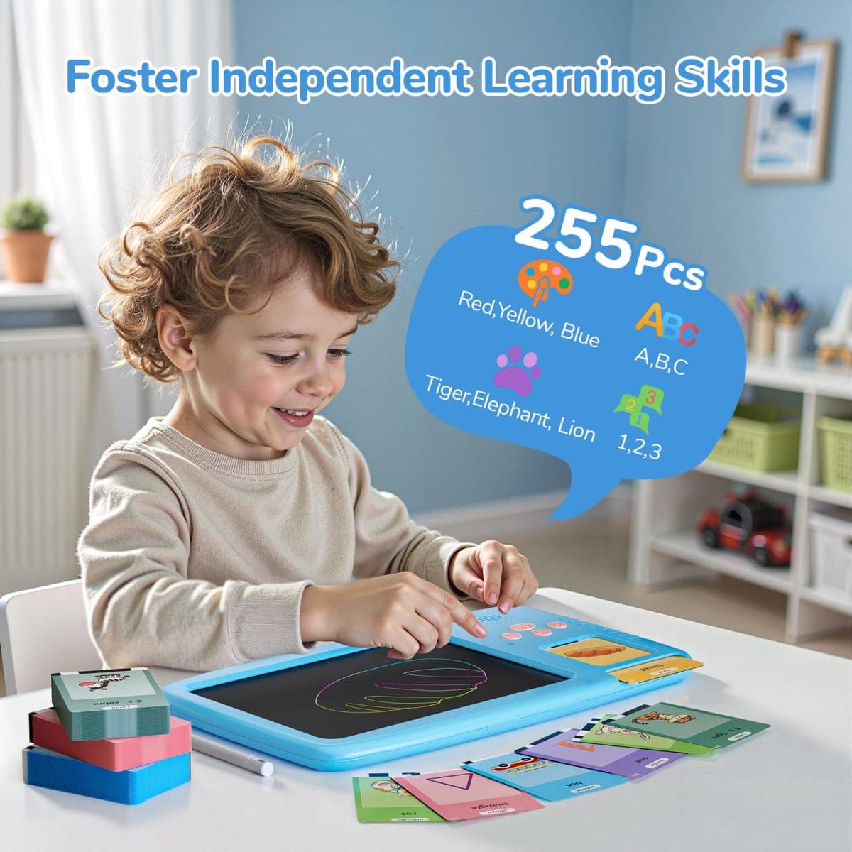 Bilingual panish and English Talking Flash Cards，Pocket Speech Therapy Tools with 512 Words thumbnail 3